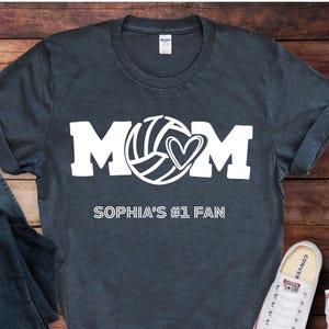 Customizable Volleyball Mom Shirt, Personalized Volleyball Mom Shirt, Gift for Volleyball Mom, Volleyball Tshirt, Gift for Mom, Mother&#39;s Day