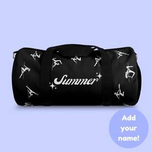 Pole Dance Duffle Bag, Custom Duffle Bag For Pole Dancing, Stiletto Bag Gift, Gift for Pole Dancer, Exotic Dancer Bag, Personalized Gift