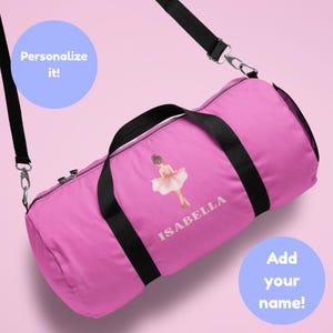 Borsa da viaggio personalizzata con ballerina: regalo di danza per ragazze
