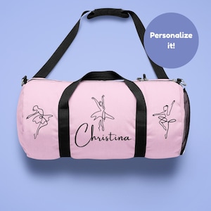 Borsa da viaggio personalizzata con ballerina: borsa da ballo personalizzata