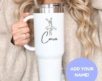 Gepersonaliseerde ballerinabeker: 40 oz balletdanser cadeau