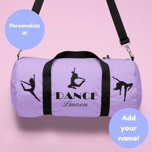 Personalized Dance Duffle Bag: Custom Name Ballet Bag, Gift for Dancers