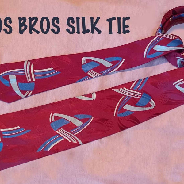 Very Vintage Roos Bros Shiny Men's Silk Necktie 1940's 1950's