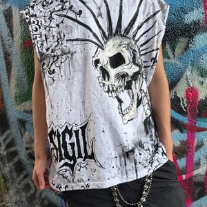 Going Out Hip Hop Top Men's Letter Eye Graphic Tank Top | Y2K