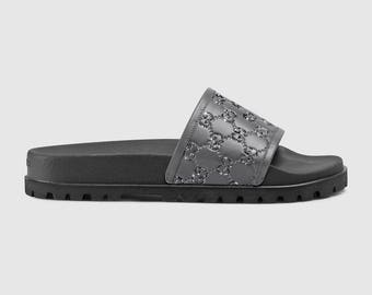 swarovski gucci slides