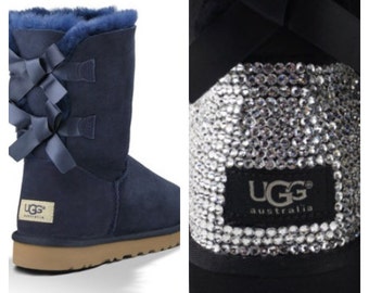 ugg boots blue with bows ugg boots blue with bows