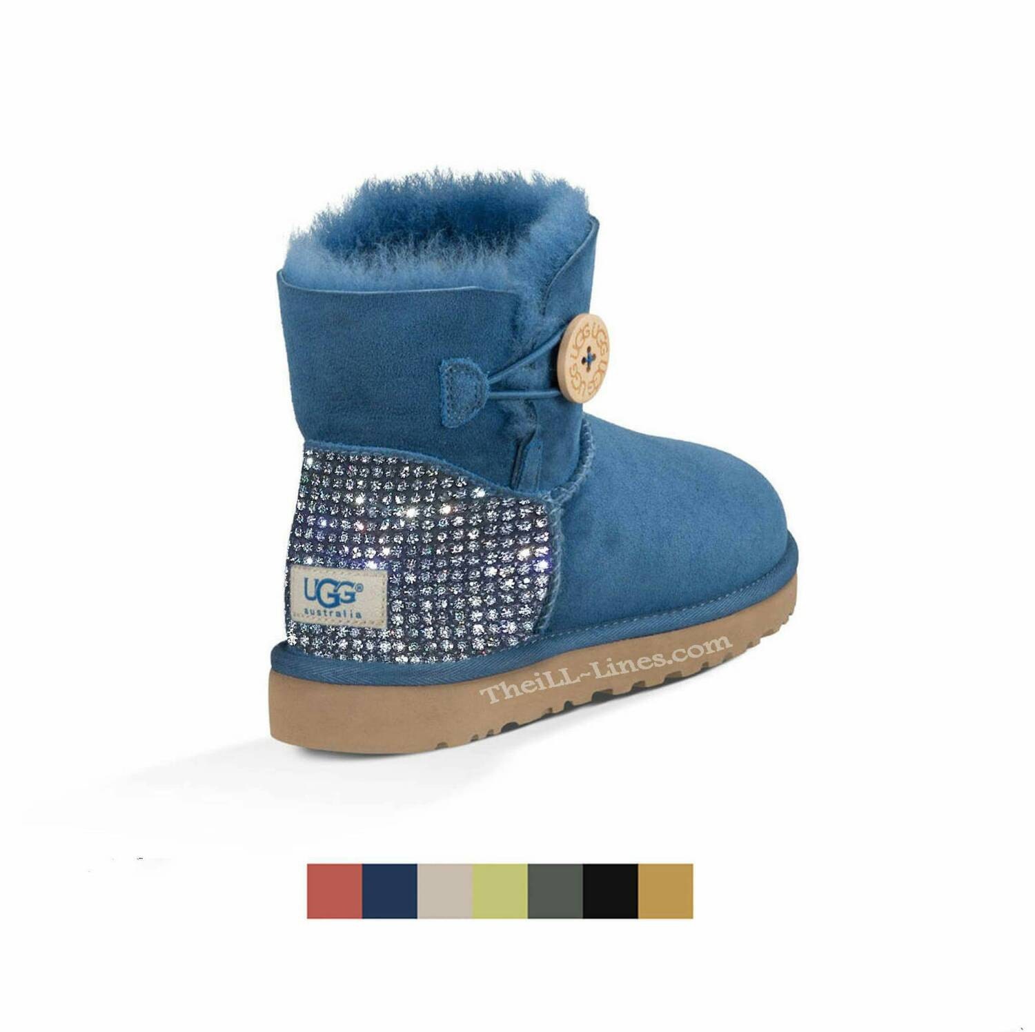 ugg mini bailey bow bleu ugg mini bailey bow bleu