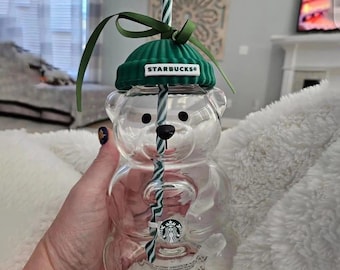 2025 Glass Starbucks Bearista Bear Cold Cup Holiday Limited Edition