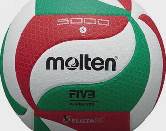 Molten FIVB Approved FLISTATEC Volleyball Size 5 Official Match Ball Indoor Volleyball Green Red White