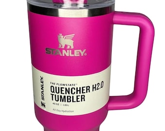 Stanley Quencher H2.0 Tumbler 40 oz Pink Travel Mug Handle Straw Stainless Steel