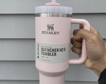 Stanley Quencher H2.0 Tumbler 40 oz Blush Pink Insulated Travel Mug Handle Straw