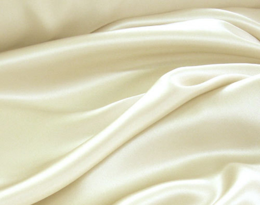 Silk Satin Fabric Pearl White Ivory Silk Supplies Fabric by Yard Fabric
