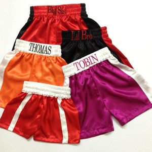 K3-Custom Boxing shorts for kids/adults/Personalized Satin Boxing Shorts/Boxing Trunks/kids boxing Trunks/Boxing Short men/men short shorts