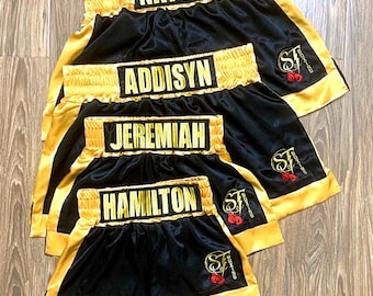 CUSTOM Boxing Shorts and Personalized Silk Trunks for Adults & Kids
