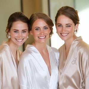 CHAMPAGNE robe, silk robes, long satin robe, silk robe, maternity robe, long silk robe, silk robes for women, bridesmaid robes long