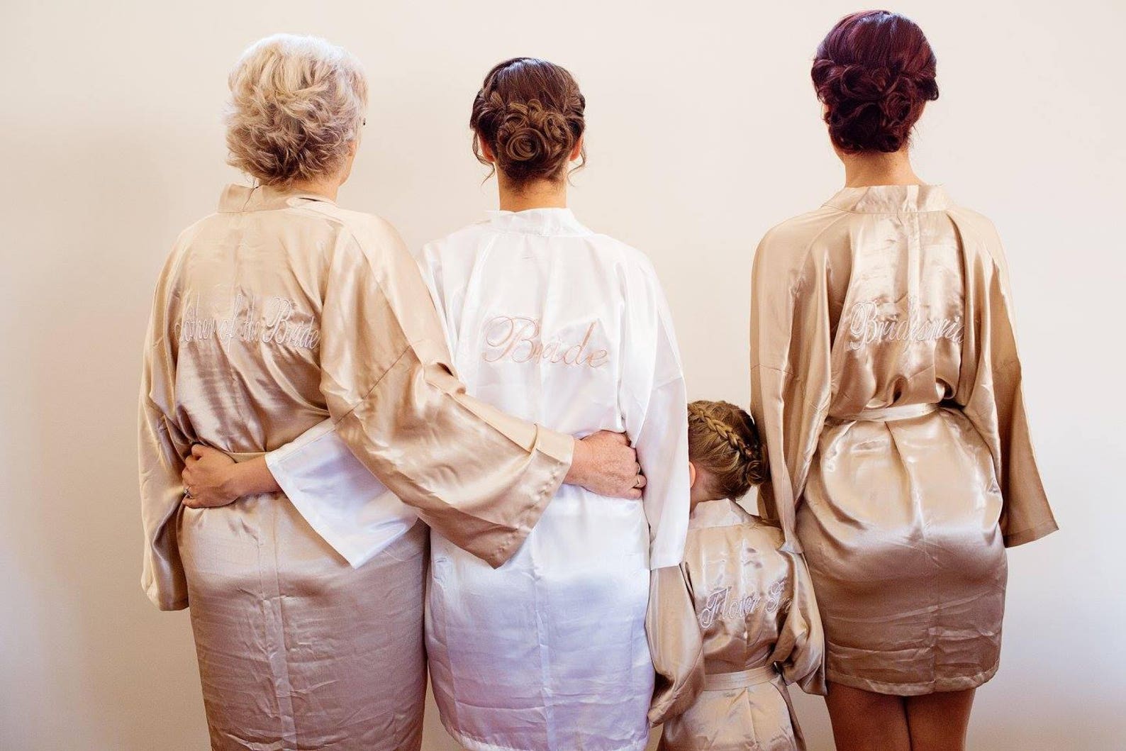 Bridesmaid Robes Champagne Wedding Robes Bridesmaid Silk Robe Etsy UK