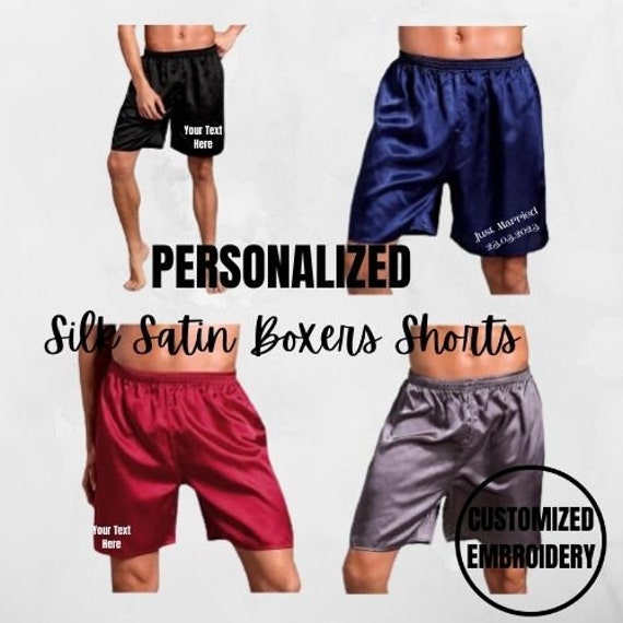 Buy S1-men Silk Satin Shorts Mens Silk Satin Pajamas Pants Lounge