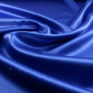 Silk satin Fabric Royal Blue silk Supplies Fabric by yard Silk square bridal fabric Fat quarter silk materiral wholesale fabric by the yard