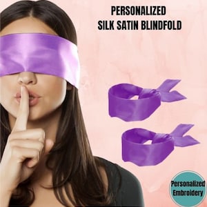 Mascherina per dormire in seta morbida personalizzata con fascia da polso, benda per occhi in seta giocosa, fascia da polso giocosa