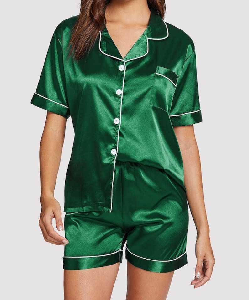 P4personalized Silk Satin Pajamas Bridesmaid Pajamas Pajamas Etsy