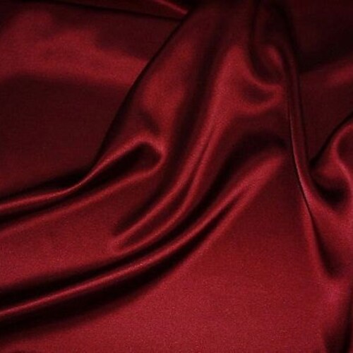 Silk Satin Fabric Dark Red Silk Supplies Fabric by Yard Silk - Etsy