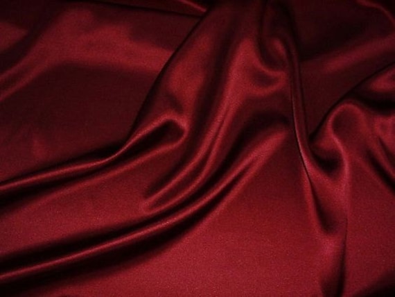 Silk Satin Fabric Dark Red Silk Supplies Fabric by Silk - Etsy