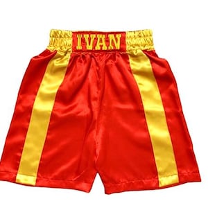 Op maat gemaakte en gepersonaliseerde satijnen boksshorts boksbroek voor volwassenen en kinderen boksbroek boksshort heren gepersonaliseerd borduurwerk