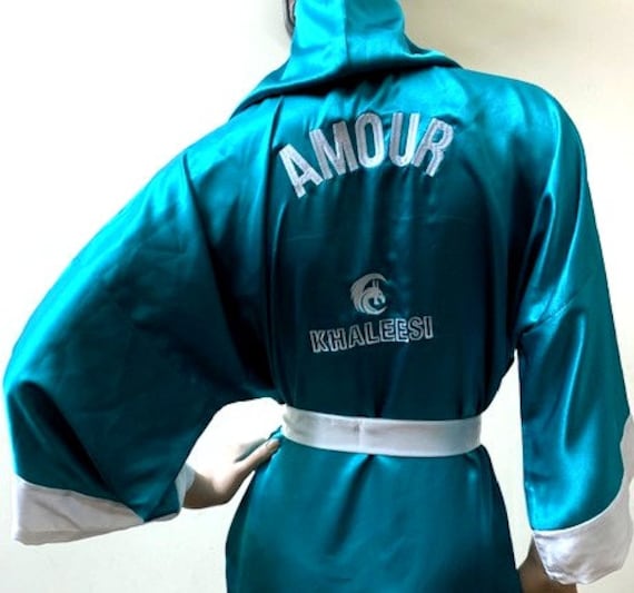 Adult Boxing Silk Satin Robes Custom Made Robes Personalized Robes  Embroidered Robes, Mongorammed Robes Boxing Robes Men Boxing Robes Couple 