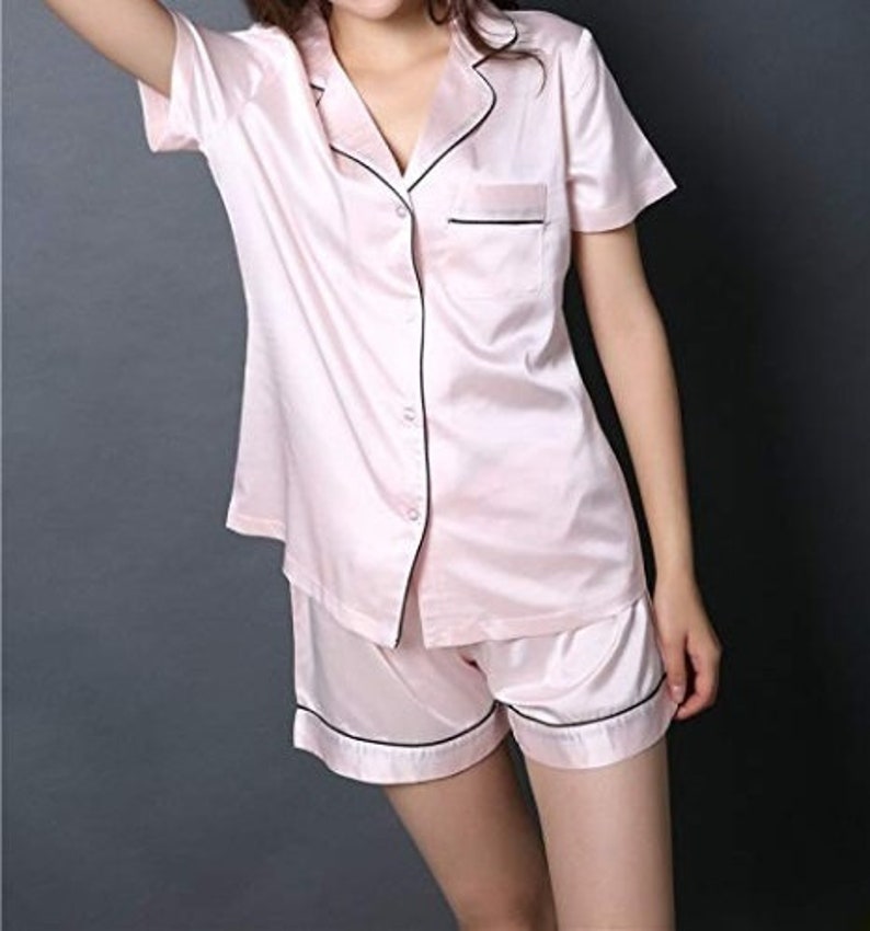 P4personalized Silk Satin Pajamas Bridesmaid Pajamas Pajamas Etsy