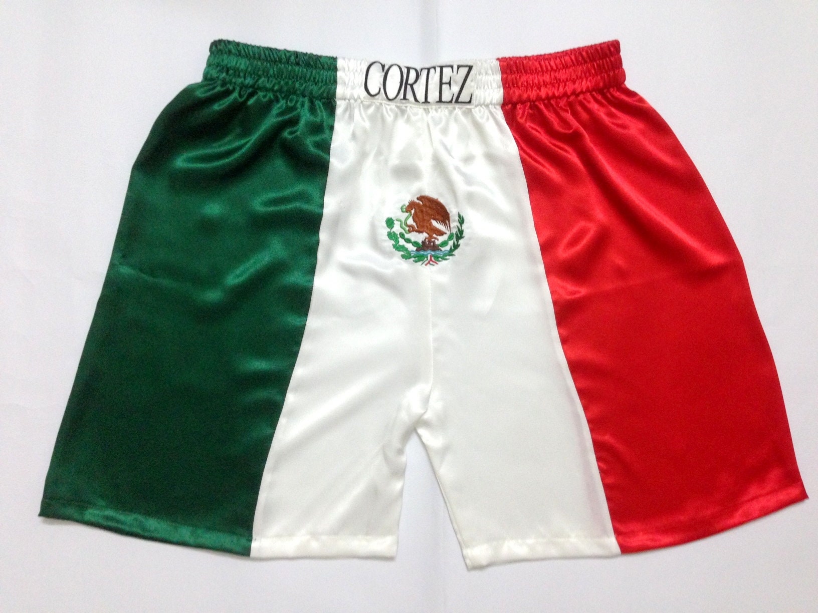 CUSTOM Made and PERSONALIZED Satin Boxing Shorts Boxing Trunks Etsy