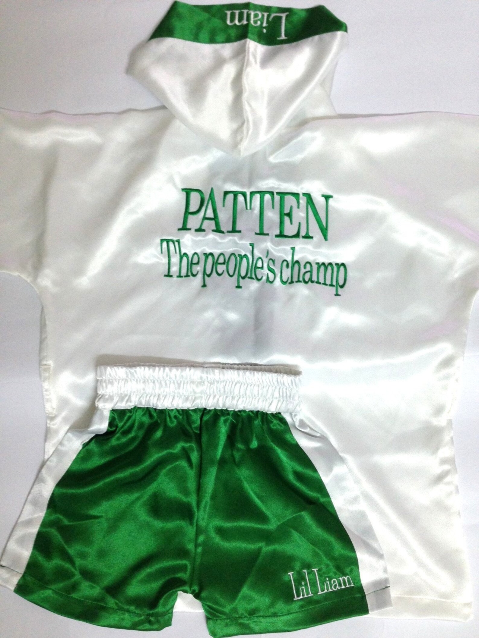 K3custom Made Satin Baby BOXING Robe Trunk Set Boxing Outfit Etsy