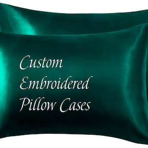 CUSTOM Satin pillowcase|pillow covers|bride gift|bedding set|valentines day gift|Gift for her|bridesmaid gift|personalized giftgift|Vegan