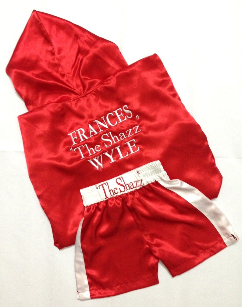 CUSTOM Made Satin Baby BOXING Robe Trunk set Boxing Outfit Etsy
