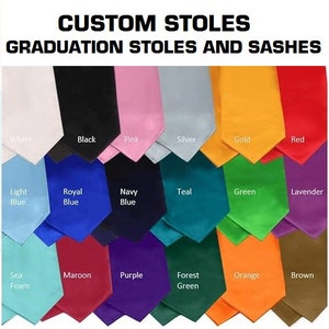 Custom Graduation Stole | Custom Solid and Plain Stole | Custom Text Stole | Graduation Stole Custom | Stole Embroidery | Graduation Sash