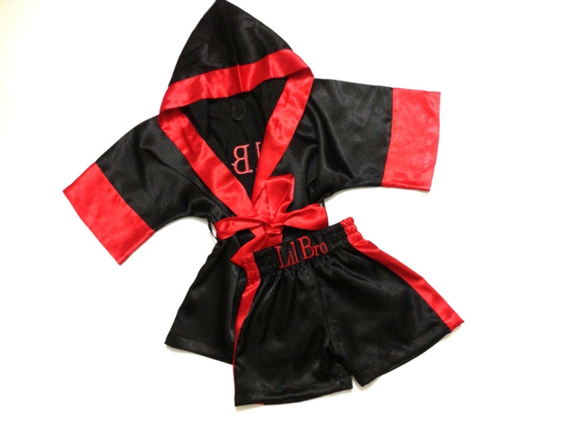 K2CUSTOM Made Satin Baby BOXING Robe Trunk Set Boxing Outfit Etsy