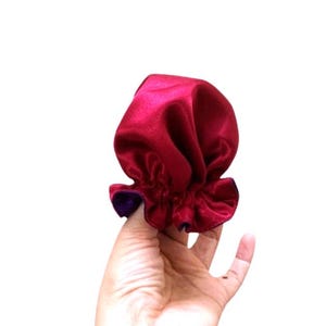 Silk Satin Hair Bun Cover, Silk Satin Burgundy Hair Bun Holder, Silk Hair Protection Accessory, Beaut Buns, Satin Bun Cover Custom made