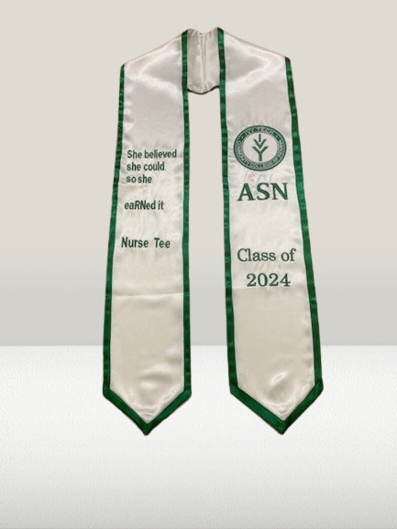 Custom Graduation Stole, Trimmed Stoles Graduation, Grad Stoles, Grad Sash, Graduation Gifts, Custom Embroidery Grad Stole, Fast Shipping image 8