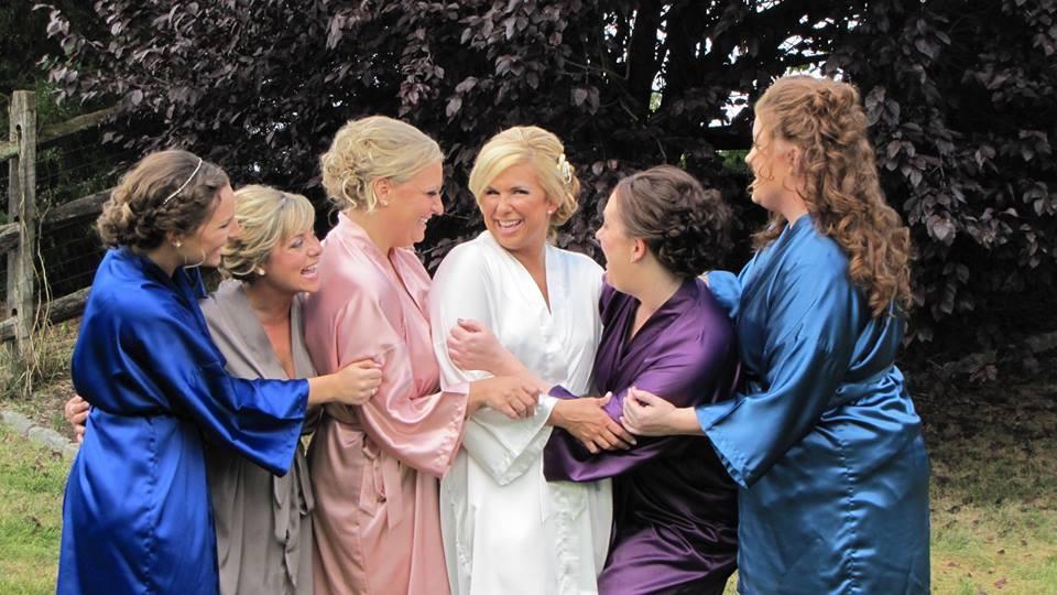 La Dearchuu - Vestaglia da donna, in raso, kimono, vestaglie da damigella d'onore, taglia 4-26