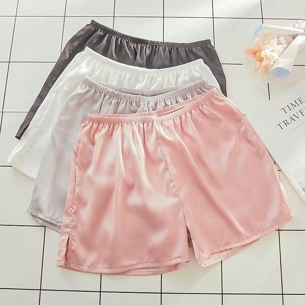 K17-Sleeping Shorts Nachtwäsche Nachtwäsche Pyjamas Sommer reine Farbe elastisch Brautjungfer Geschenke Brautjungfer Shorts Satin Nachtwäsche Satin Shorts