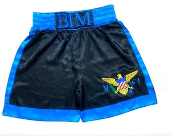 K15- Custom Boxing Shorts and Boxing Trunks – Personalized with Embroidered Flag Patch