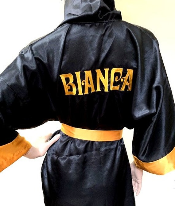 Custom Embroidered Boxing Silk Satin Robes/personalized Boxing Robes/custom  Boxing Robes/boxing Robes Men/boxing Robes Couple/boxing Sets 