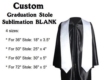 Blank 72 Inch Graduation Stole, Satin Sublimation, Embroidery Stole Blank, Grad Projects, Personalized Grad Sash Supplies, Class of 2026