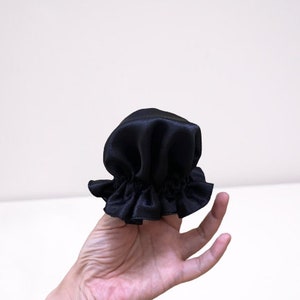 Black Beaut Hair Bun Cover, Silk Satin Hair Bun Holder, Silk Hair Protection Accessory, Beaut Buns, Satin Bun Cover