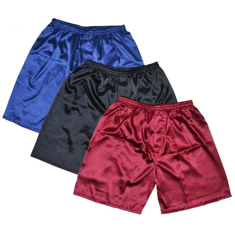 Mens Satin Silky Pajama Nightwear Set Tank Top Boxer Shorts