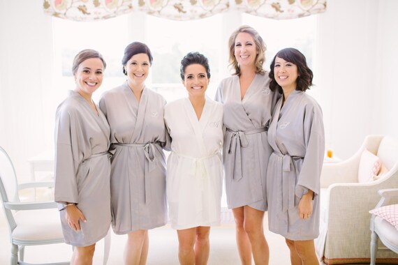 bridesmaid dressing gowns silk