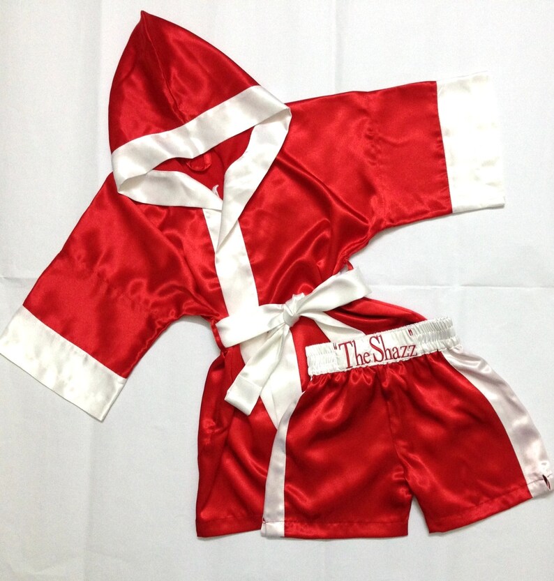CUSTOM Made Satin Baby BOXING Robe Trunk set Boxing Outfit Etsy