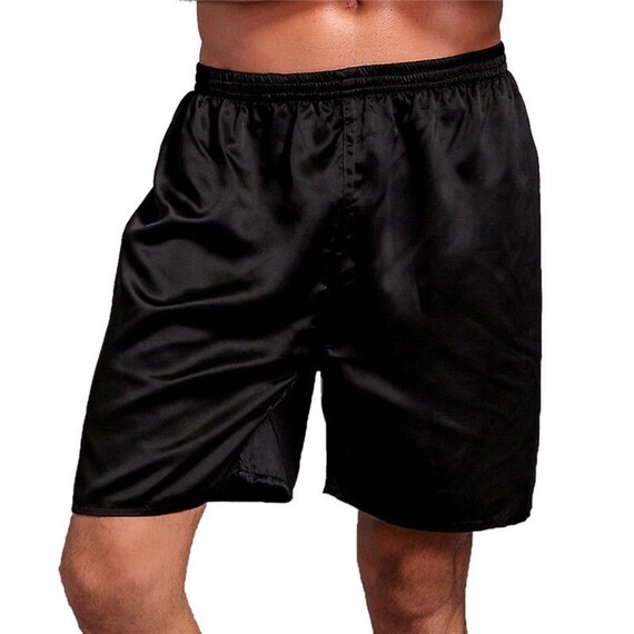 S1-men Silk Satin Shorts Mens Silk 