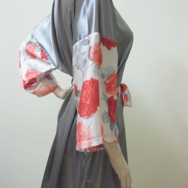 BIG SALE from USD 45 - Silk Satin Kimono Robe in Short Kimono Gift for Her Bridesmaid Robes Wedding Robes Loungwear