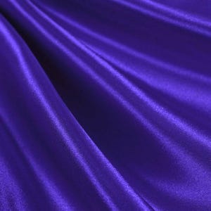 Purple Satin Fabric by The Yard, Fabric Silky Satin & Shiny Cloth Fabric, Smooth Bridal Satin Fabric Wedding Robes, Clothing Making, Sewing