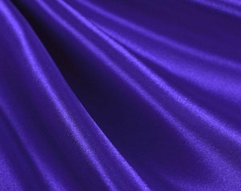 Purple Satin Fabric by The Yard, Fabric Silky Satin & Shiny Cloth Fabric, Smooth Bridal Satin Fabric Wedding Robes, Clothing Making, Sewing